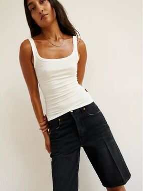 Jamie Haller The Finished Hem Denim Shorts Washed Black 25 May fit 26